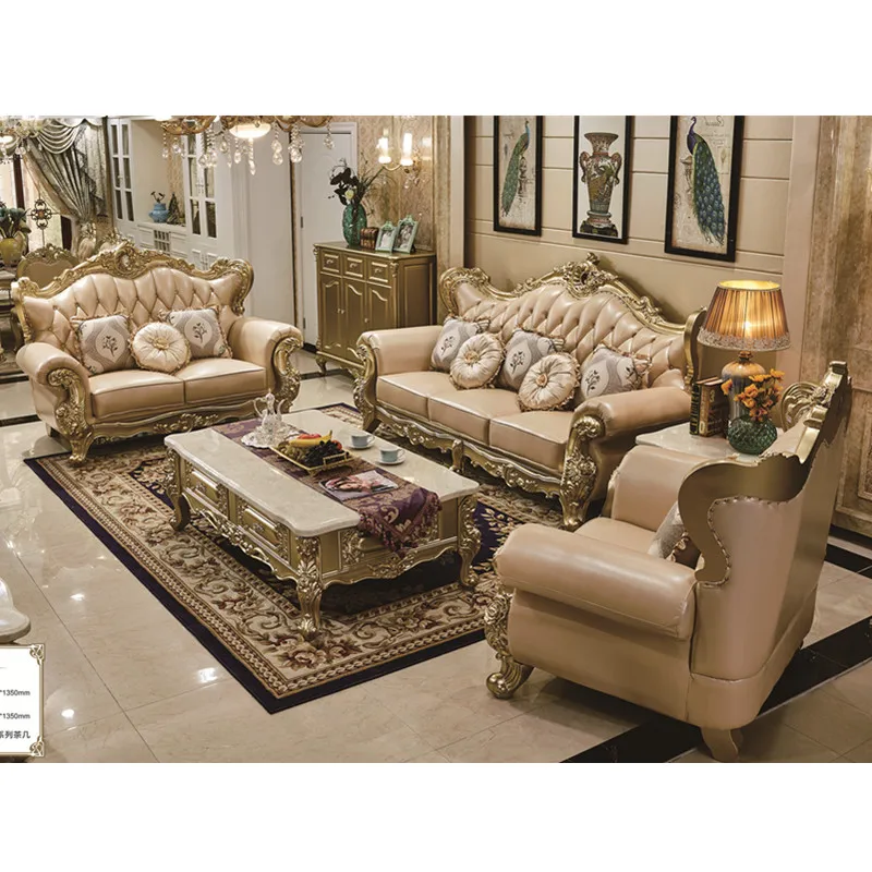 Роскошная королевская кровать золотистая мебель для спальни | Мебель