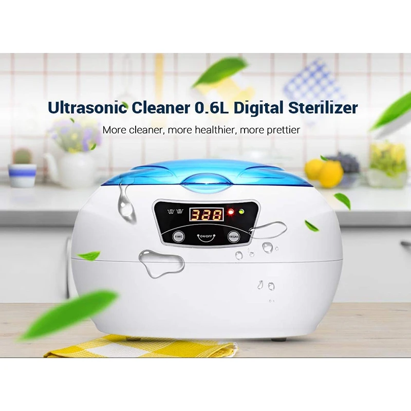 

600ML Ultrasonic Cleaning Machine 50Hz Professional Cleaner Jewelry Watches and Salon Instruments