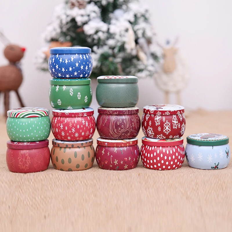 Рождественские товары для праздников квадратная железная жестяная коробка