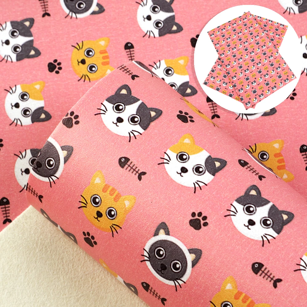 Новый Цветок Птица кошка искусственная кожа пэчворк 20*33 см для волос бант Сумки