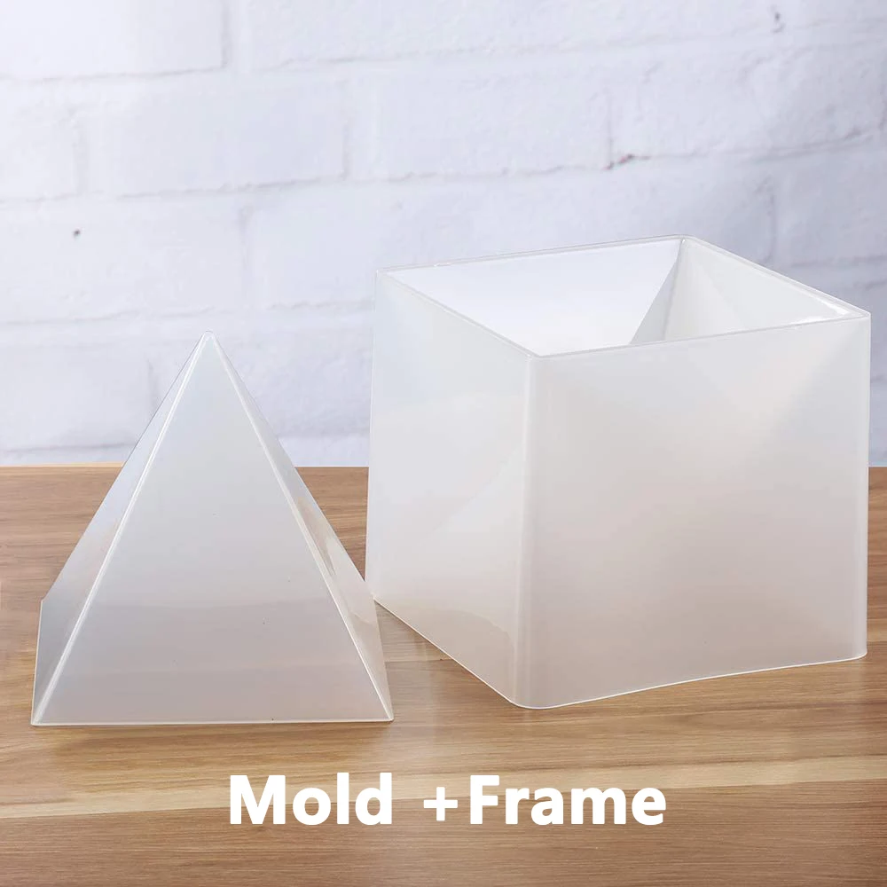 

15CM Pyramid Large Dia Resin Molds For 4/6/10/15CM DIY Jewelry Making Orgone Pyramid Orgonite Jewelry Silicone Molds Making Tool