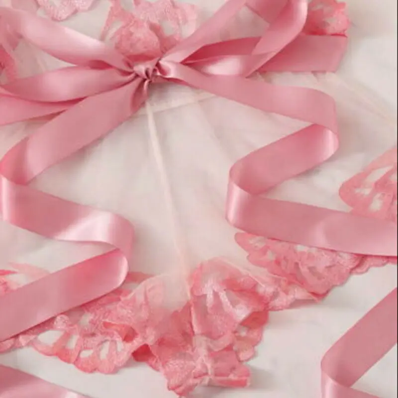 Розовый комплект нижнего белья женские кружевные комплекты с вышивкой без