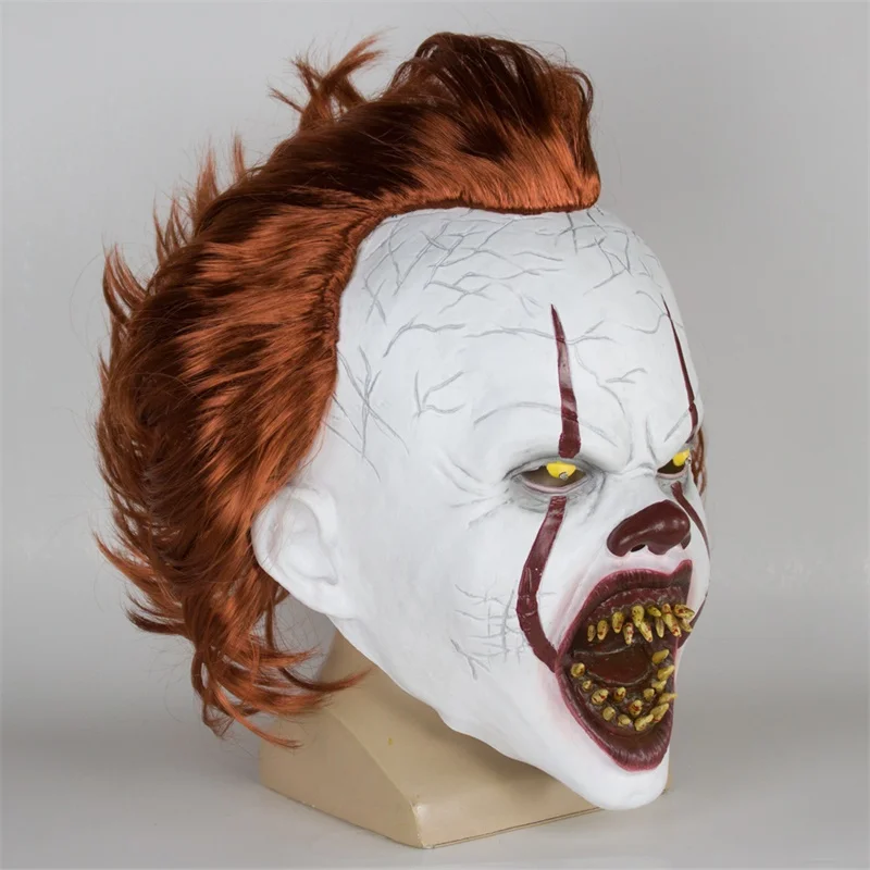 LED Lights Pennywise Mask It Chapter Two Scary Clown Cosplay Halloween Latex Masks | &amp Eyewear