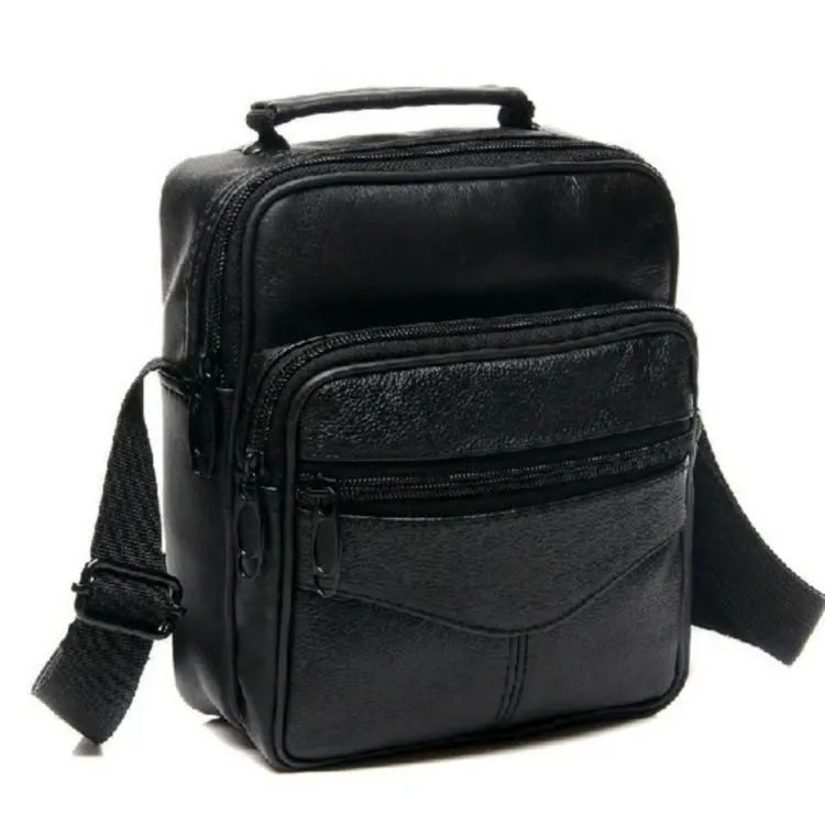 

Мужская сумка через плечо, Повседневная Деловая кожаная мужская сумка-мессенджер, винтажная Мужская большая сумка, сумки на плечо на молнии