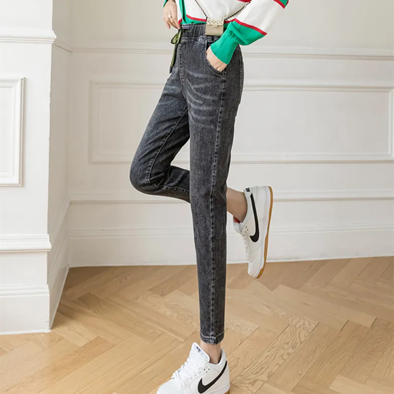 

Woman Skinny Jeans High Waist Clothes Blue Denim Clothing Streetwear Vintage Quality 2021 Sretch Fashion Harajuku