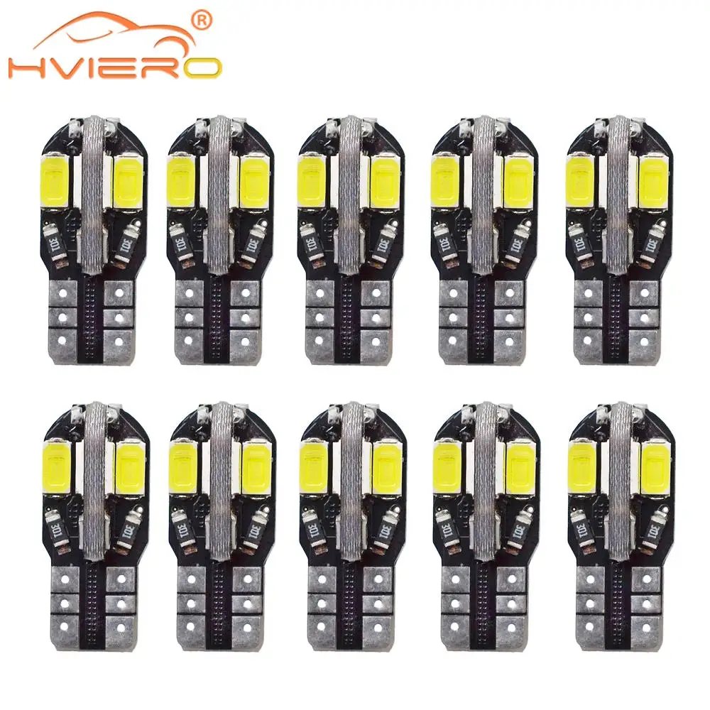 10X T10 W5W Автомобильный светодиодный интерьер 8Led Canbus Белый красный указатель