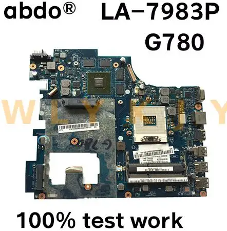 Материнская плата QIWG7 LA-7983P для ноутбука Lenovo G780 PGA989 HM77 DDR3 GPU GT630M GT635M 100% | Компьютеры