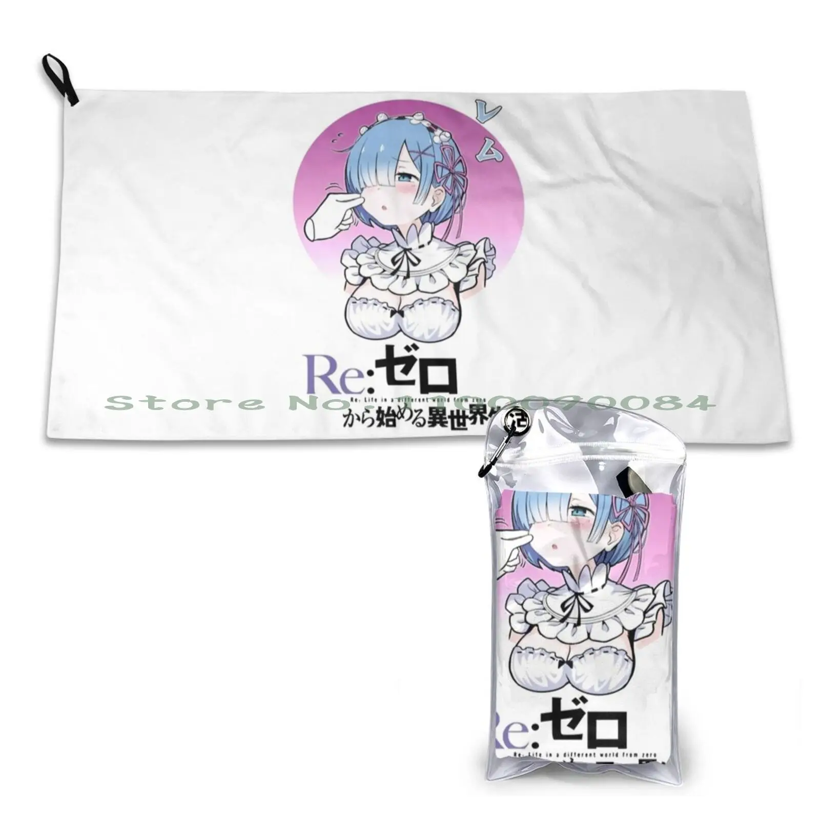 

Rem Chibi Kawaii Quick Dry Towel Gym Sports Bath Portable Motor Bike Bonneville Norton Commando Adventure Motorcycle Biker