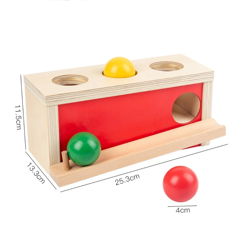 

Wooden Press Ball Table Early Learning Educational Toys Training Hand-eye Coordination Color Cognition for Boys Girls