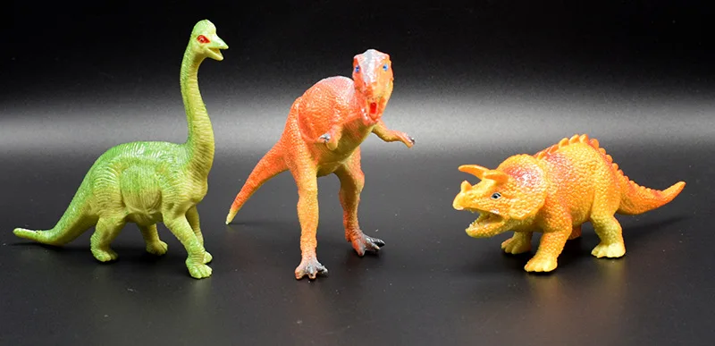 17 шт./компл. Набор игрушечных динозавров Пластик игрушки модель действий и цифры