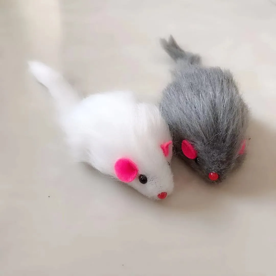 3 шт. игрушки для кошек ложная мышь интерактивные мини-мыши забавные плюшевые