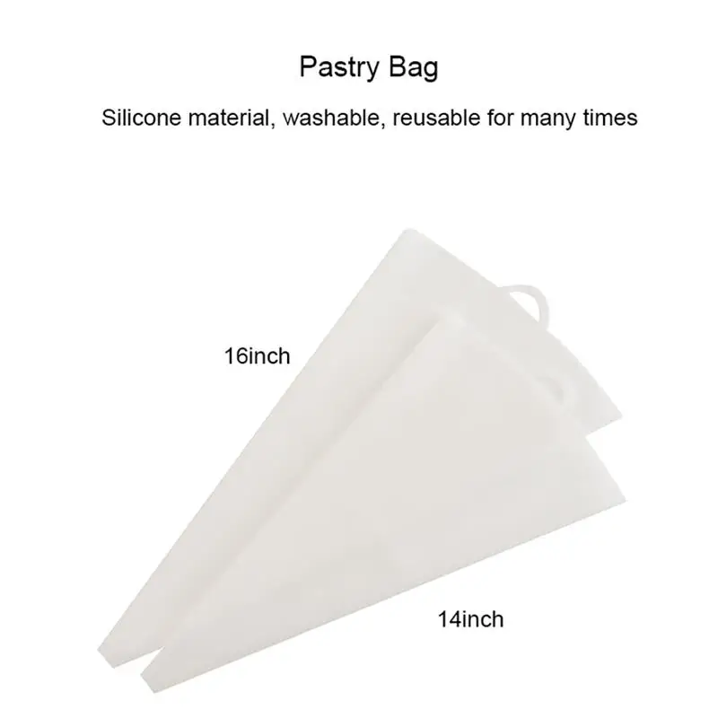 Silicone Pastry Bag Reusable Cake Decorating Bag Baking Accessories Kitchen DIY Cake Cream Icing Piping Bag Bakeware Supplies