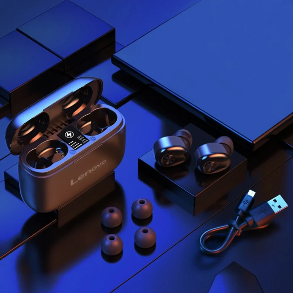 Оригинальные TWS наушники Lenovo HT18 Bluetooth 5 0 LED дисплей Hi-Fi стереонаушники