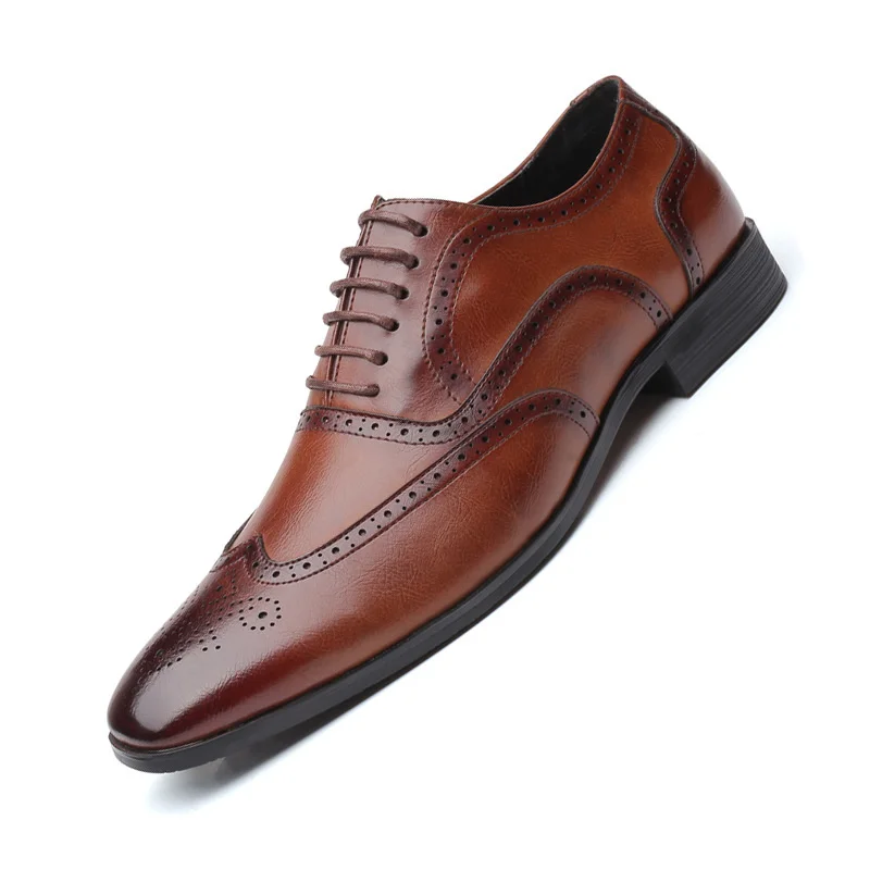 

Новый сезон Формальные повседневные мужские туфли оксфорды деловые мужские туфли