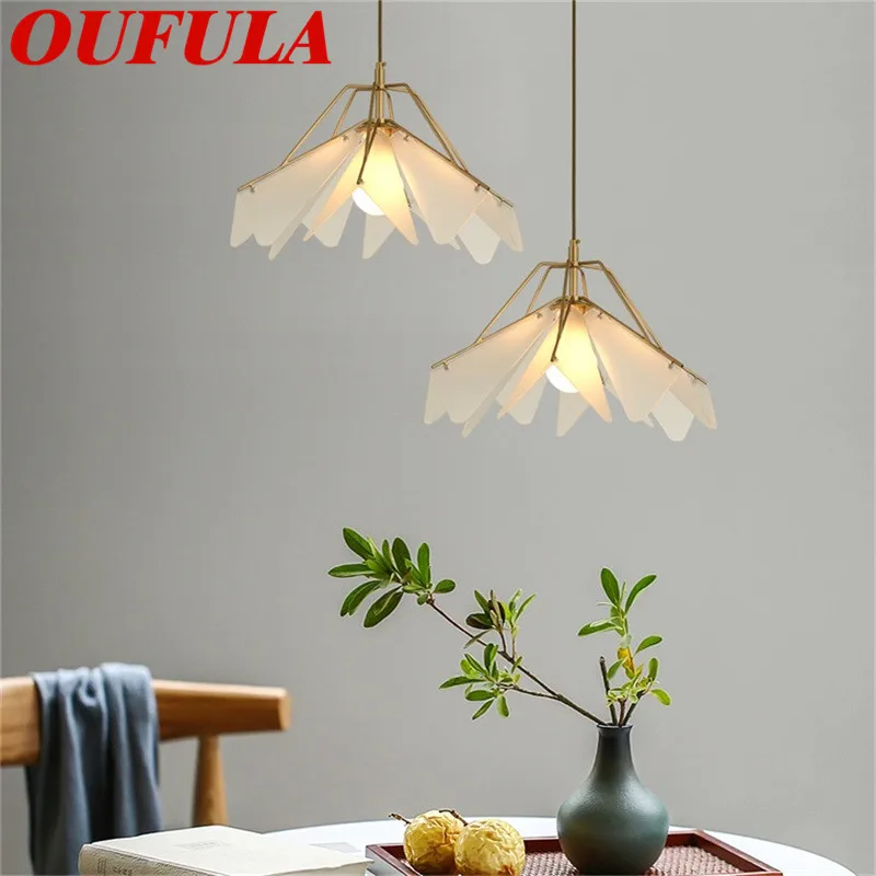 

WPD Copper Pendant Lights Fixture LED Fashionable Home Creative Decoration Suitable For Dining Room