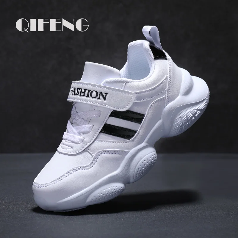 5-15y Boys White Casual Shoes Light Mesh Sneakers Kids Summer Children Autumn Tenis Sport Running Footwear Leather Spring Winter