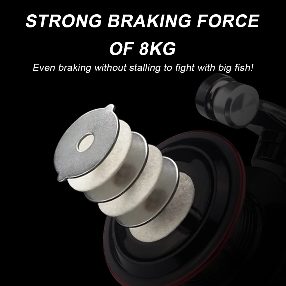 

Fishing Reel HD1000-7000 Max Drag 8Kg Metal Ball Grip 5.2:1 High Speed Spining Reel Saltwater Carp Reel Fishing pesca Wholesale