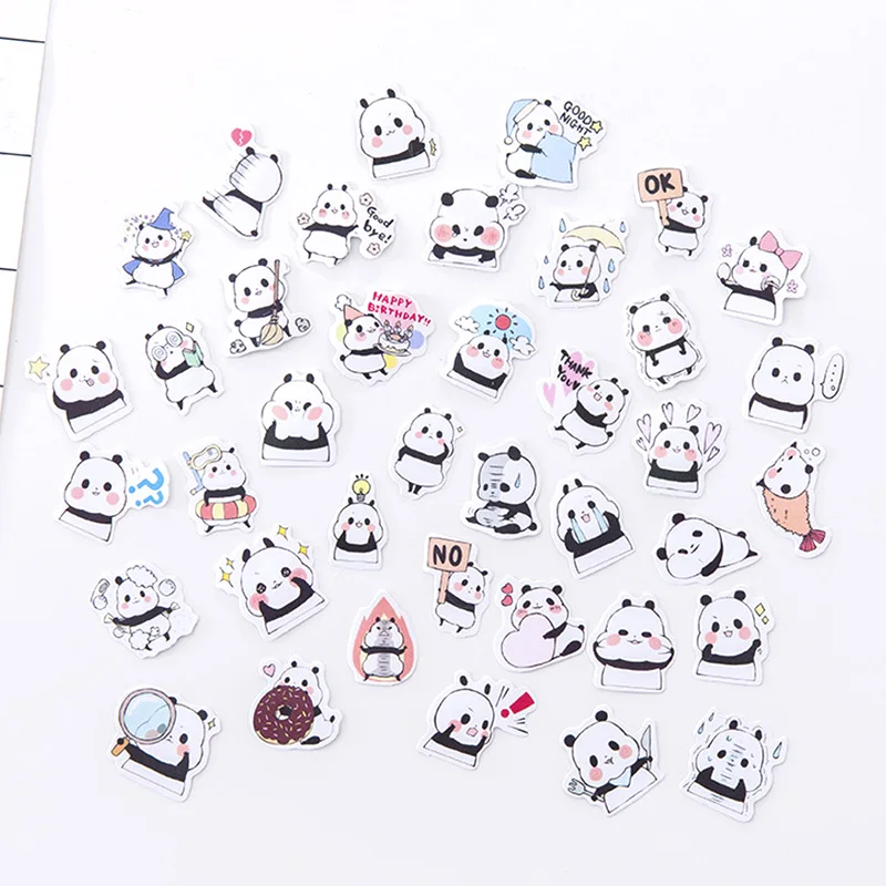 С мультипликационным принтом панда наклейки из бумаги васи милые украшения DIY