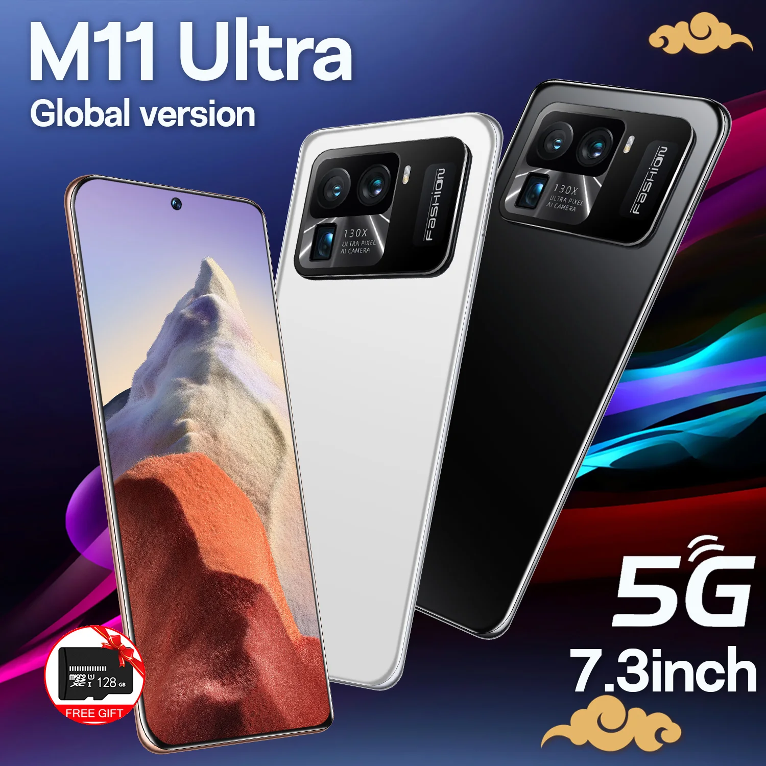 

Celulars Mi 11 Ultra 5G Smartphone 16GB+512GB 7.3 Inch Cellphone 6800mAh 48MP+64MP Unlocked Mobile Phone Original Android Phone