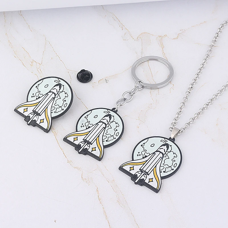 Цепочка с подвеской в виде ракеты последняя часть США|Ожерелья подвеской| |