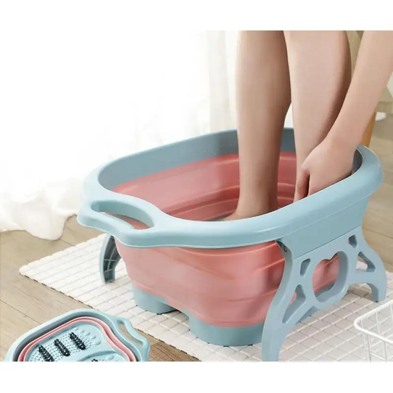 

Foldable Foot Soaking Bucket Portable Bathtubs Foaming Massage Bucket Household Sauna Bathtub Pedicure Bath Plastic Bathtub
