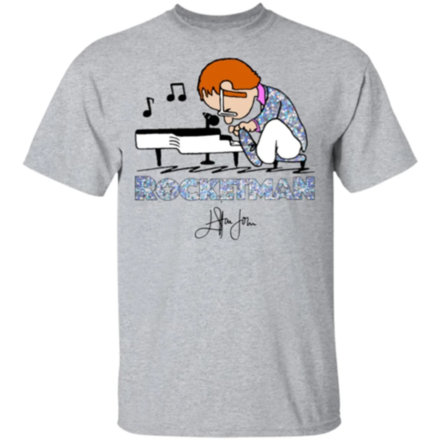 Elton John Play Piano Rocketman Мужская футболка S 6Xl Homme дизайнерская рубашка|Мужские футболки|
