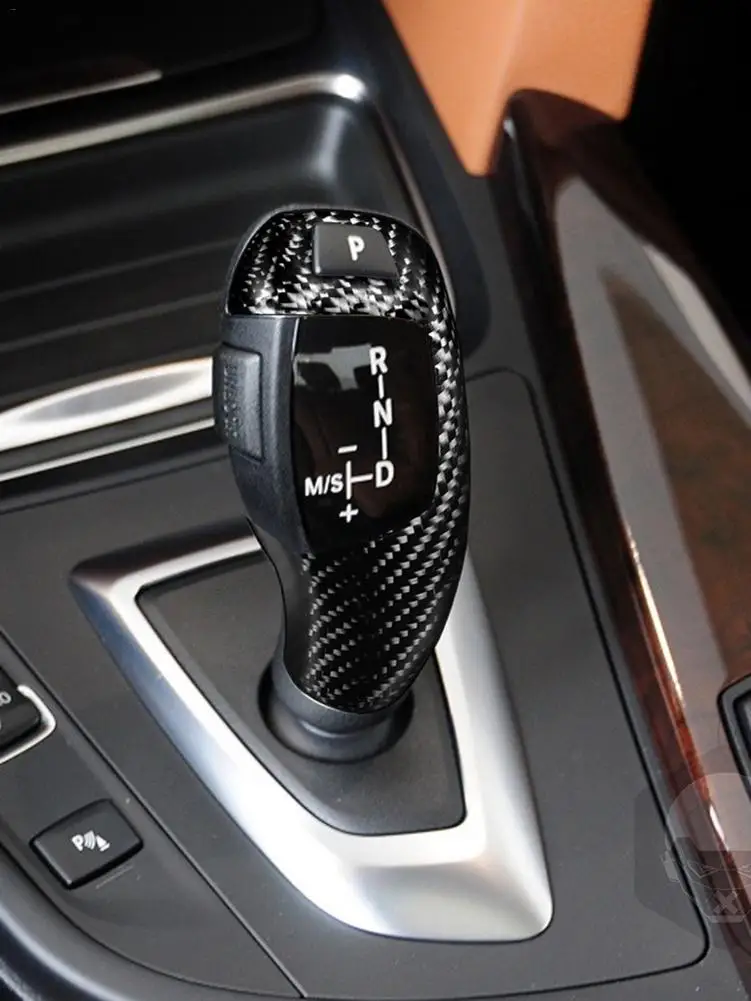

Carbon Fiber Gear ABS Shift Head Cover Knob Cover Trim Interior Mouldings Carbon Fiber Gear ABS For M2 M3 M4 F20 F21 2012-2018