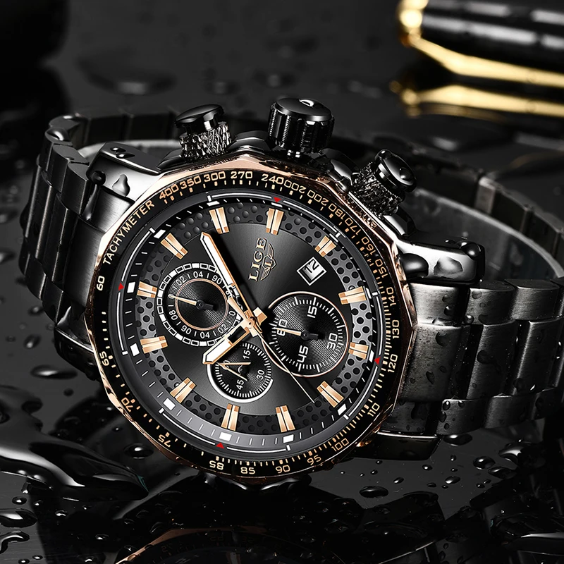 

Relogio Masculino lige Men New Business Watches Top Brand Luxury Quartz Wrist Watch Waterproof Watches 2020