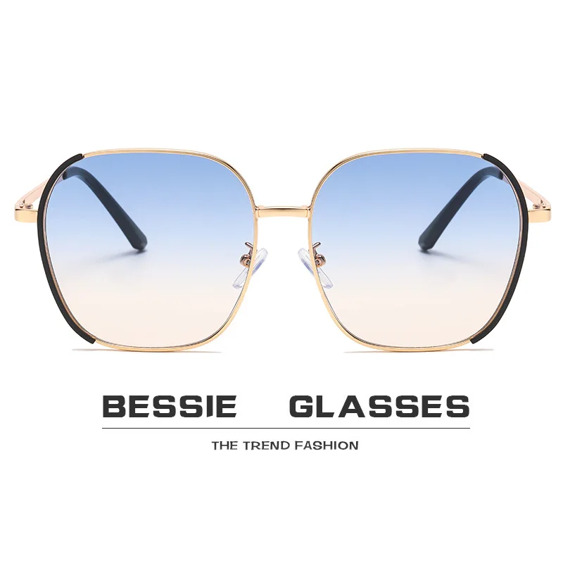 

Солнцезащитные очки для моря в новом стиле, большая оправа, модные солнцезащитные очки в Корейском стиле, солнцезащитные очки с защитой от у...