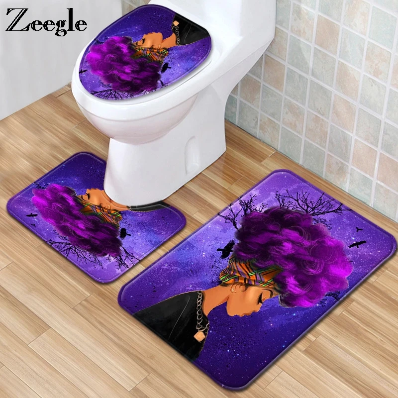 

Zeegle 3 шт. набор для унитаза Противоскользящий коврик для ванной комнаты коврик для душа Впитывающий Коврик для унитаза коврик для ног моющий...