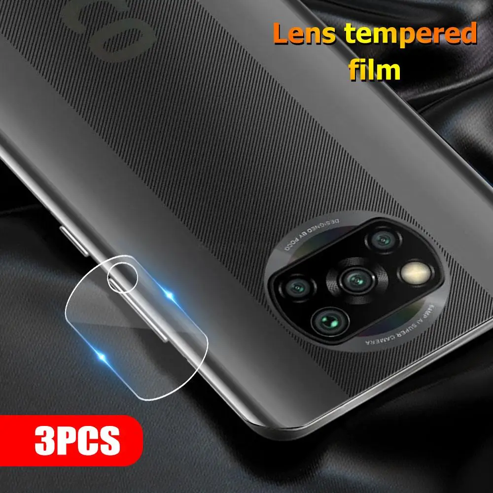 

Прозрачное Защитное стекло для объектива Xiaomi Poco X3 Pro X3 NFC, 3 шт., твердое Защитное стекло для камеры Xiaomi Poco M3 Pro F3