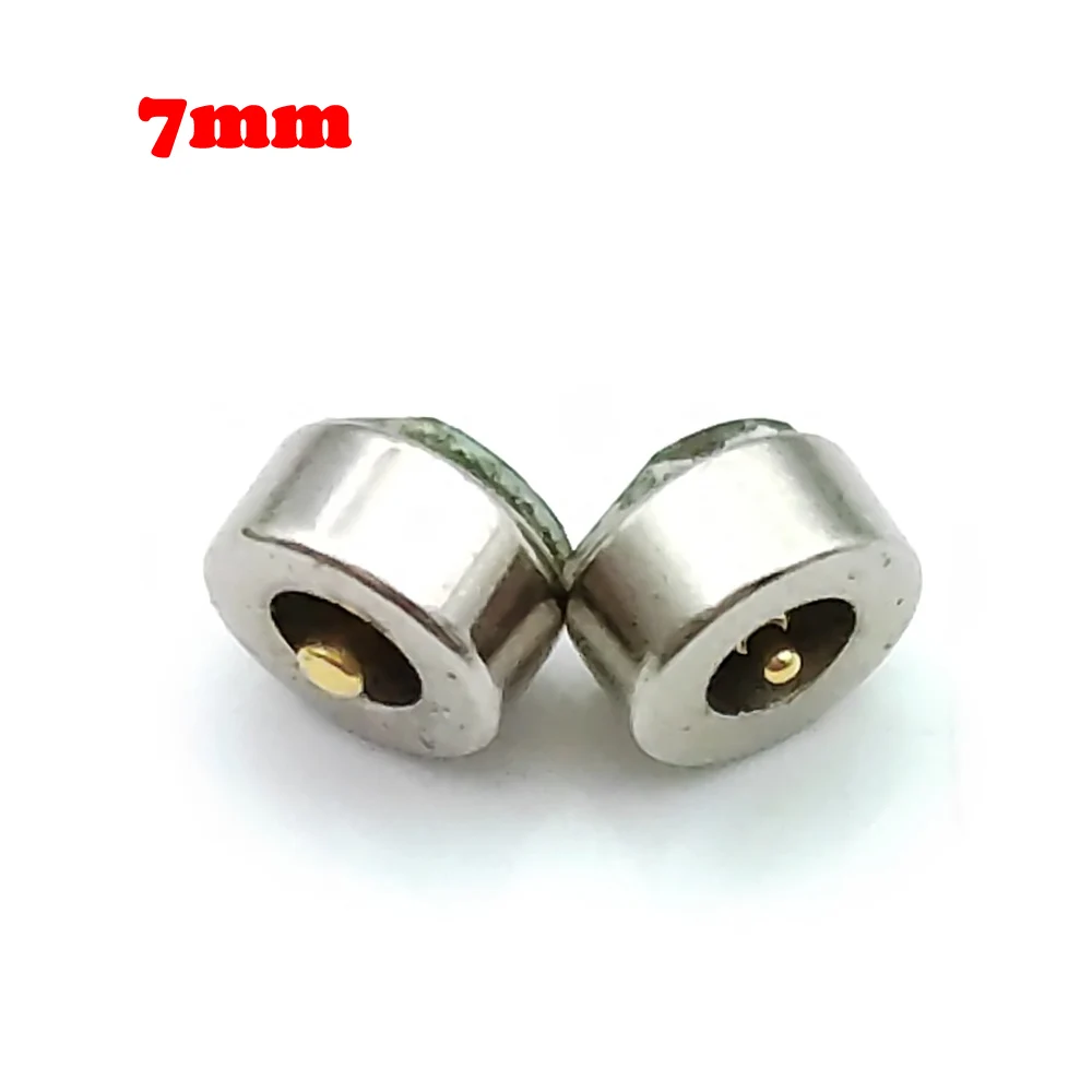 

1sets 7mm 2P High Current Magnet Spring-Loaded Magnetic Cable Pogo pin Connector charge Power male female Probe Solder Wire type