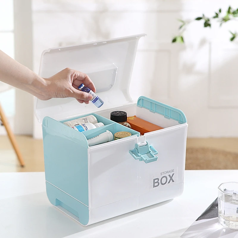 

Portable First Aid Kit Storage Box Medicine Box Container Emergency Kit Multi-Layer Storage Organizer
