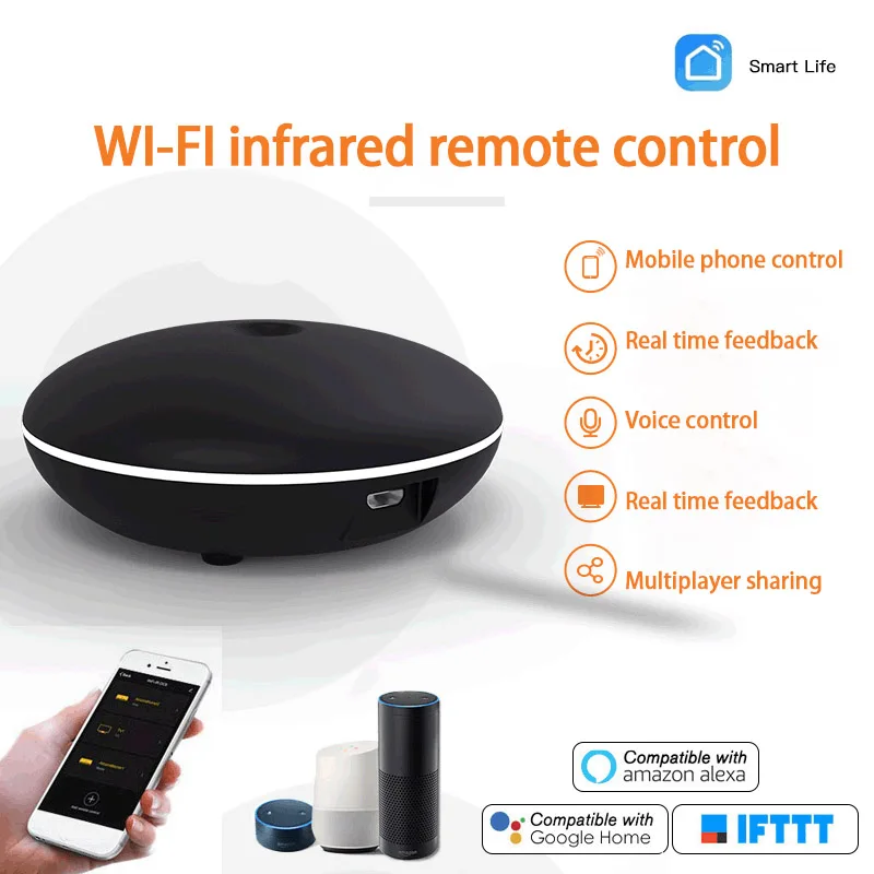 

Wi-Fi-ИК-пульт дистанционного управления ИК Управление концентратор Wi-Fi (2,4 ГГц) с поддержкой Инфракрасный Универсальный пульт дистанционного...