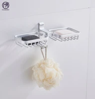 aluminum black soap dish bathroom soap dish set wire basket double soap holder