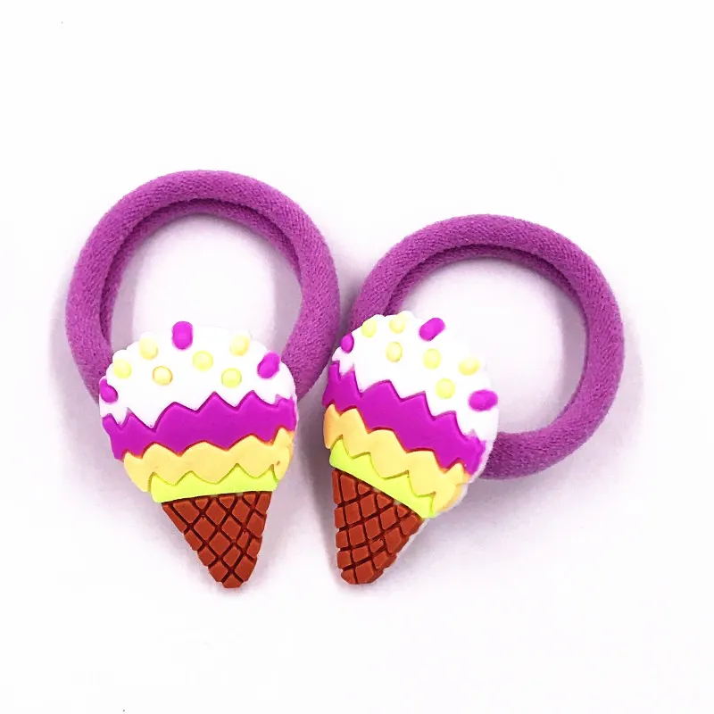 2-шт./набор эластичные резинки для волос со милыми карикатурными изображениями мороженого, Луны, кота-моряка Луны, иконки "Сейлор Мун", торта из ПВХ, головные уборы из нейлона с резиновыми веревками, аксессуары.