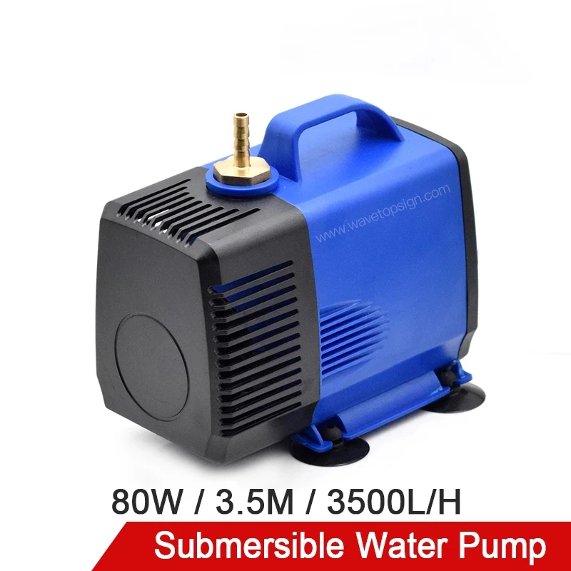 

WaveTopSign-pompe à eau Submersible multifonction, 80W, 3.5M, 3500L/H IPX8 220V pour Machine de découpe et gravure avec Laser CO