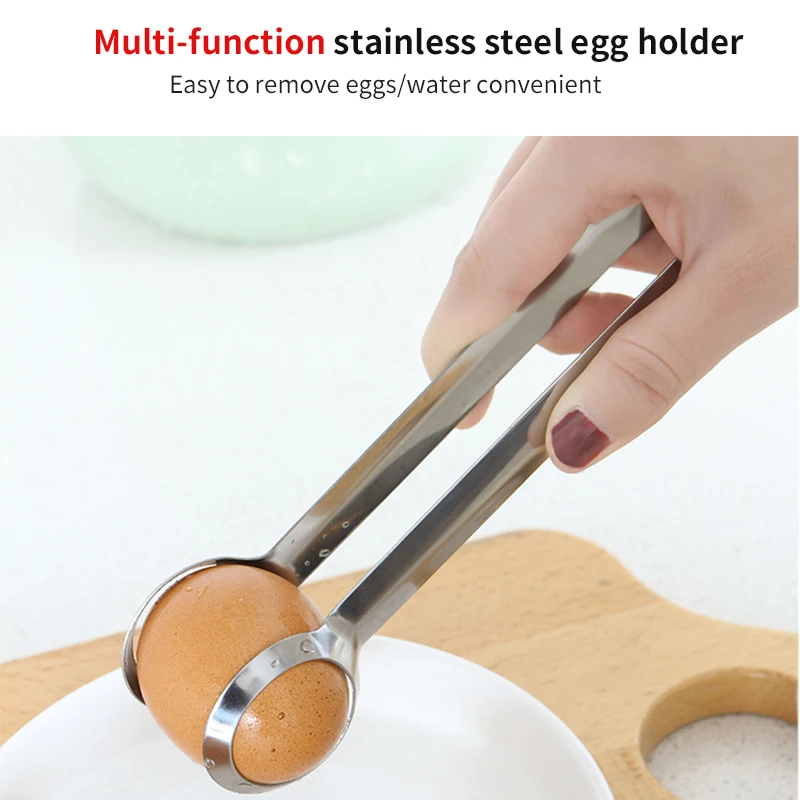 1 шт. яйцо ручной держатель зажим Нержавеющая сталь яйца щипцы Non-Slip инструменты