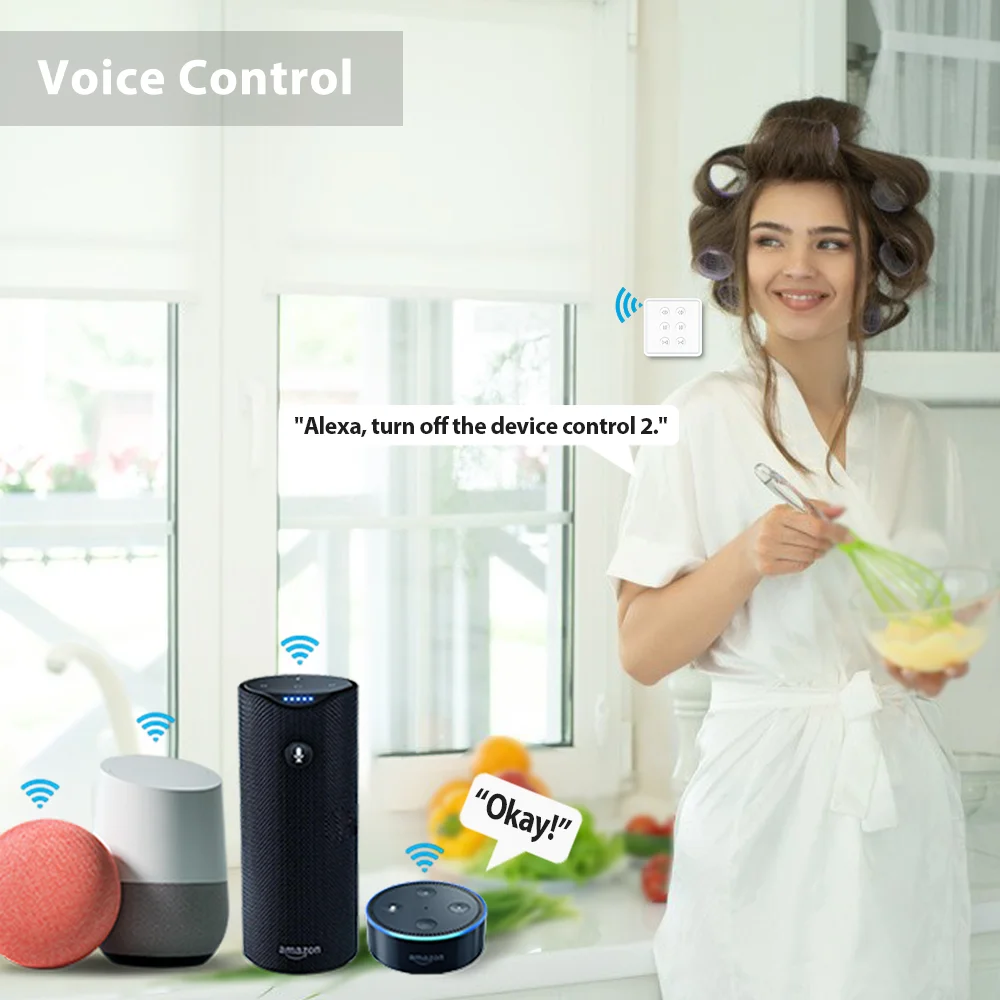 Умный выключатель для штор Tuya Smart Life с поддержкой Wi-Fi и управлением через