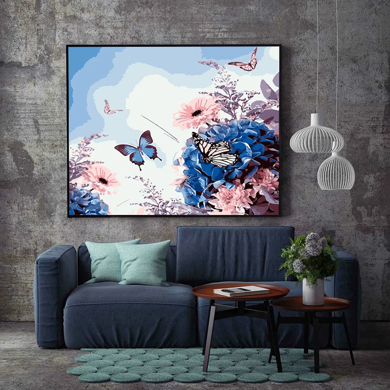 Картины по номерам Цветок эльф бабочка Современная Реалистичная ручная работа