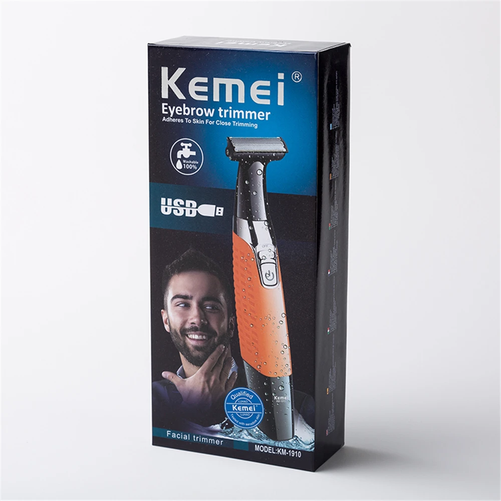KEMEI перезаряжаемый триммер для волос с одним лезвием электробритва для бороды электробритва бритва триммер для тела для мужчин станок для бритья