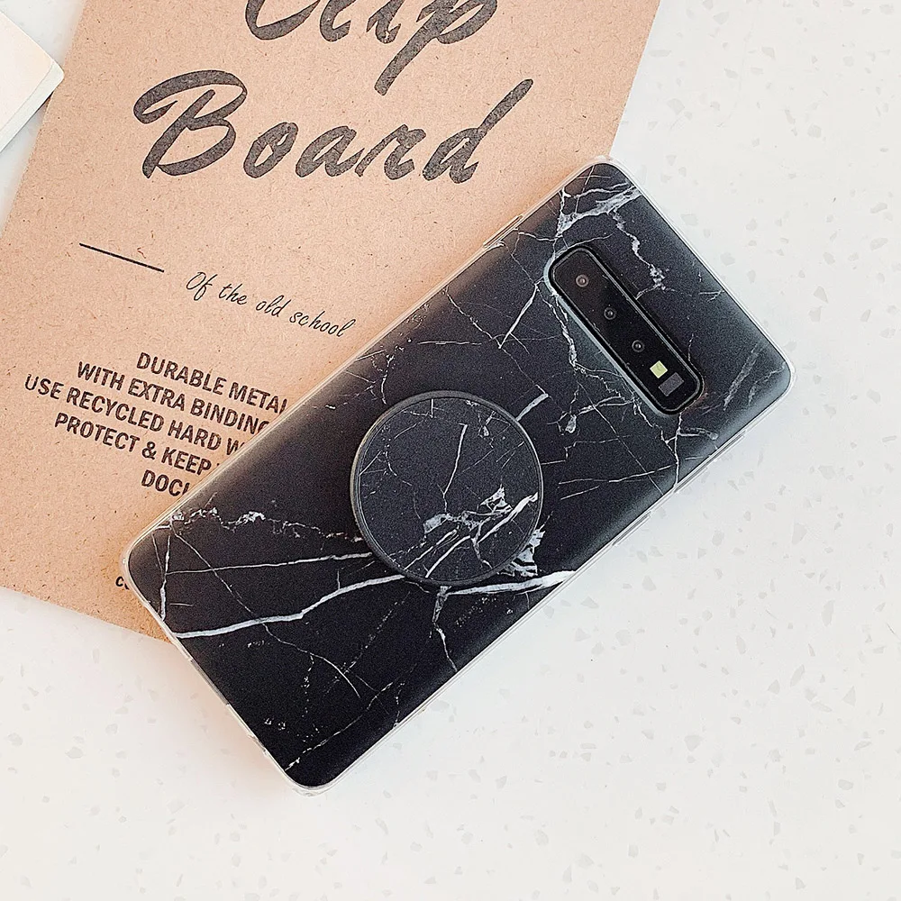 Классический Мраморный чехол-подставка для телефона для iPhone 11 Pro Max XR XS 7 8 чехол для samsung A50 A70 S8 S9 мягкая задняя крышка для телефона IMD
