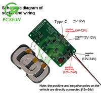 12v 5v 2a qi wireless charger module transmitter circuit board coil 5w10w15w18w for car iphone watch charging