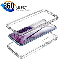 full body 360 front back clear phone case for samsung galaxy a51 a71 4g 5g a91 a50 a70 a10 a20e note 20 s20 ultra s20fe cover