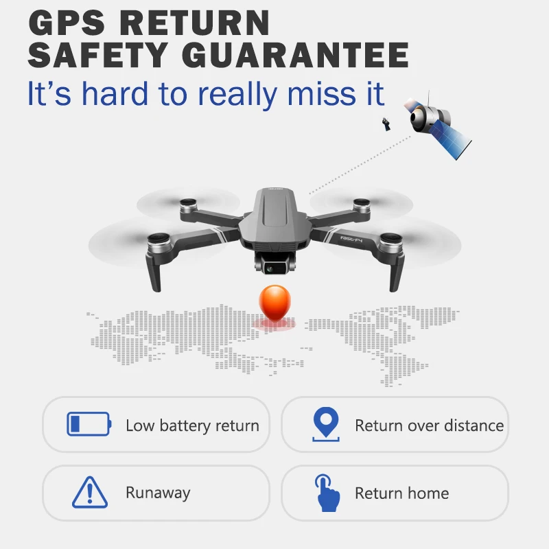 

F4 GPS Drone with 5G WiFi FPV 2-Axis Gimbal 4K Dual Camera TF card Helicopter Brushless Professional RC Quadcopter VS SG906 Pro