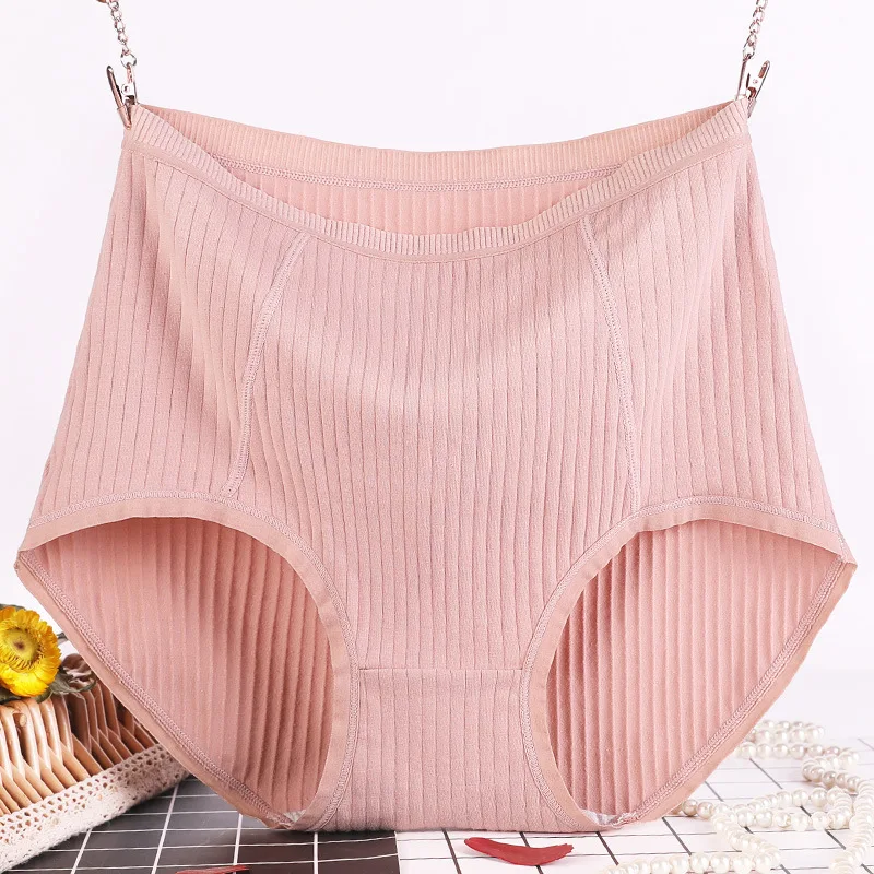 XL ~ 6XL женского нижнего белья нижнее белье размера плюс Трусики с высокой талией
