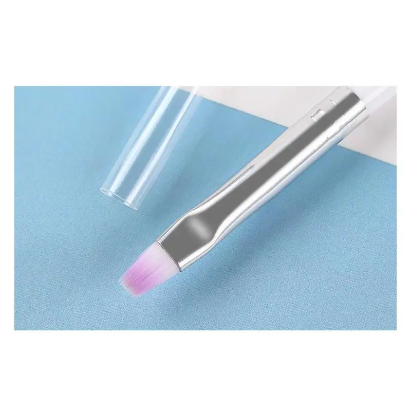 Ногтей кисти для маникюра гель розового цвета с короткими ручка Полумесяца