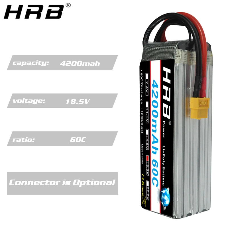 Аккумулятор HRB 5S 18 5 V Lipo 4200mah XT60 T Deans EC5 XT90 S TRX для мультикоптера FPV самолета
