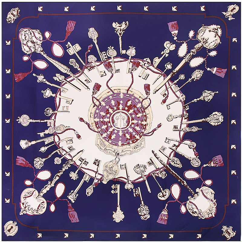 130 см Новый женский шарф шаль 100% саржевый Шелковый шейный платок с принтом и