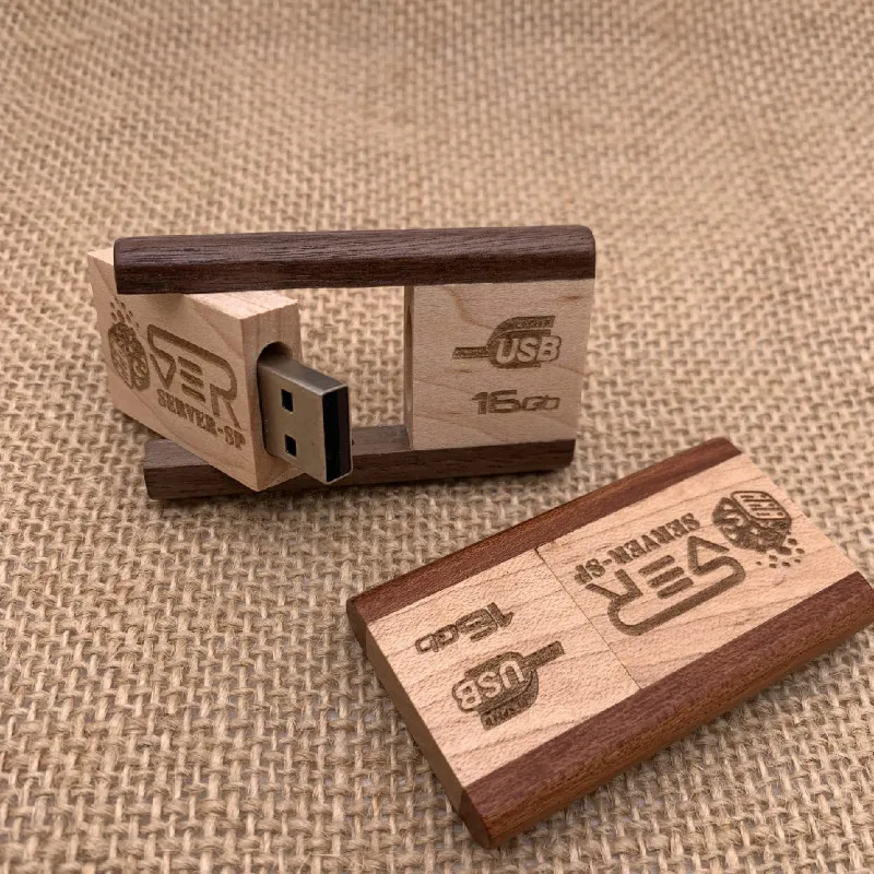 Деревянный USB флеш-накопитель с логотипом на заказ свадебные подарки флешка 8 ГБ 16